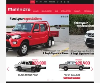 Mahindra.com.au Screenshot