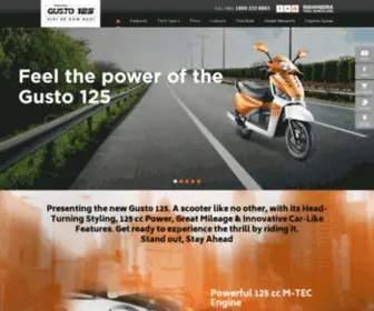 Mahindragusto125.com(Mahindragusto 125) Screenshot