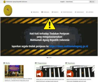 Mahkamahagung.go.id(Mahkamah Agung Republik Indonesia) Screenshot