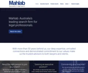 Mahlab.com.au(Legal Recruitment & Legal Jobs in Melbourne & Sydney) Screenshot