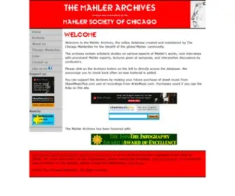 Mahlerarchives.net(The Mahler Archives) Screenshot