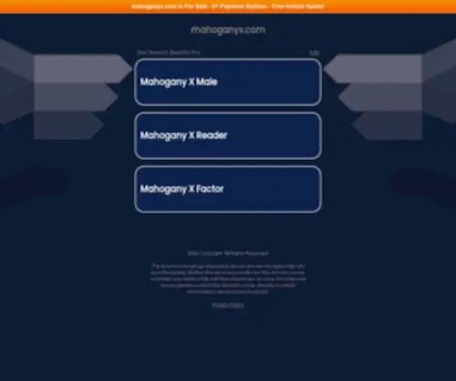 Mahoganyx.com(Mahoganyx) Screenshot