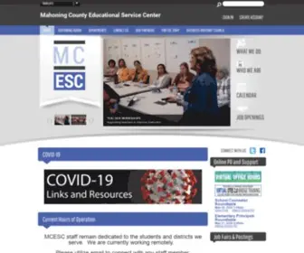 Mahoningesc.org(ESC of Eastern Ohio) Screenshot