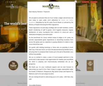 Mahoora.com(Best Tented Safari Camps & Tours In Sri Lanka) Screenshot