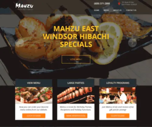 MahZuew.com(Mahzu Restaurants) Screenshot