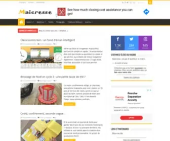 Maicresse.fr(Blog d'une maicresse et ressources pour les profs des) Screenshot