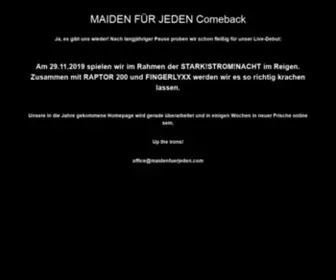 Maidenfuerjeden.com(Maiden für Jeden) Screenshot