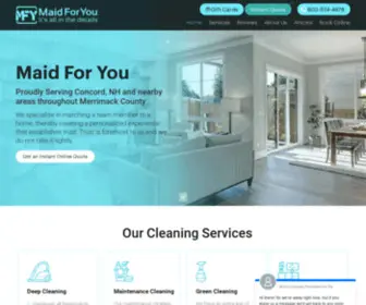 Maidforyounh.com(Concord, NH House Cleaning & Maid Services) Screenshot