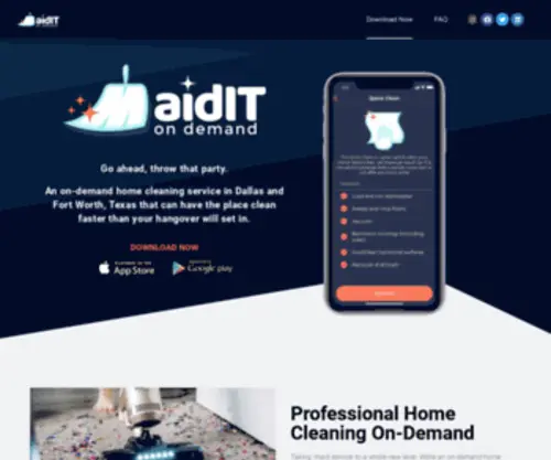Maidit.us(On-Demand Cleaning Service in Dallas) Screenshot