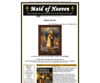 Maidofheaven.com(Joan of Arc) Screenshot