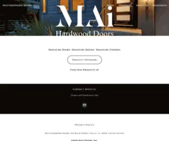 Maidoors.com(MAI Hardwood Doors) Screenshot