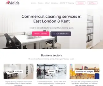 Maidscommercialservices.com(Cleaning Services in East London) Screenshot