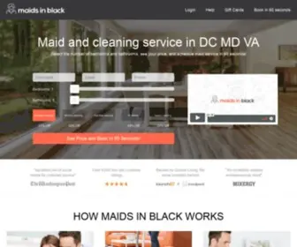 Maidsinblack.com(Maid and Cleaning Services in Washington DC MD VA) Screenshot