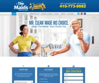Maidsmd.com(Maids Service Glen Burnie & Central Maryland) Screenshot