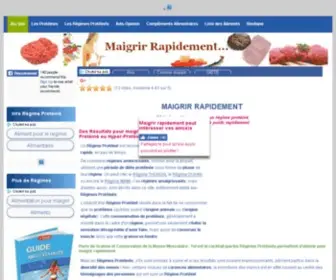 Maigrir-Rapidement.org(MAIGRIR RAPIDEMENT avec un REGIME PROTEINE) Screenshot