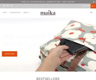 Maikagoods.com(Delightful home and travel goods made from recycled canvas) Screenshot