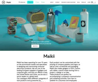 Maikii.eu(Personalized USB flash drives and promotional tech accessories) Screenshot