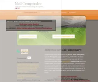 Mail-Temporaire.fr(Créer une adresse email jetable anonyme) Screenshot