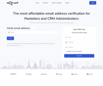 Mail-Verif.com(Email verification) Screenshot