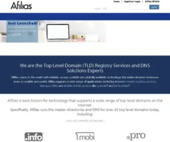 Mail.info(Visit the Top Level Domain (TLD) Registry Services and DNS Solutions Experts) Screenshot