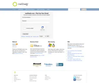 Mail2Web.com(Email Hosting Services) Screenshot