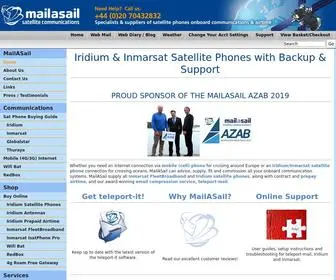 Mailasail.com(Iridium & Inmarsat Satellite Phones with Backup & Support) Screenshot