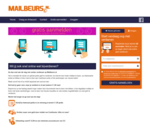 Mailbeurs.nl(Online geld verdienen en korting op uw aankopen) Screenshot