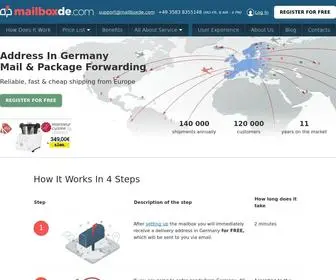 MailboxDe.com(Address In Germany Mail & Package Forwarding) Screenshot