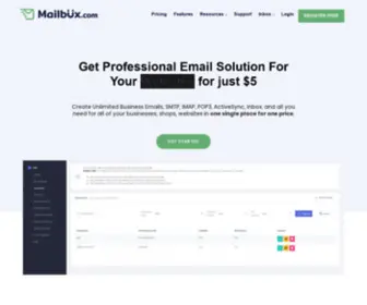 Mailbux.com(The Complete Unlimited Business Email Solution) Screenshot