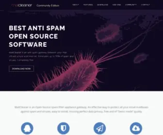 Mailcleaner.org(#1 Open Source Free Anti Spam and Antivirus software. MailCleaner) Screenshot