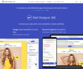 Maildesigner365.com(Create and send HTML email newsletters) Screenshot