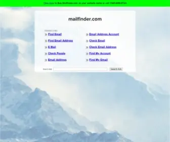 Mailfinder.com(The Leading Email Site on the Net) Screenshot