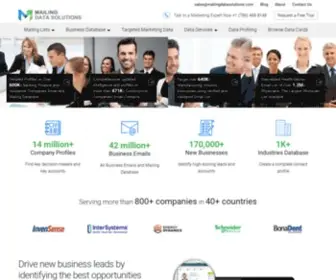 Mailingdatasolutions.com(Mailing Database) Screenshot
