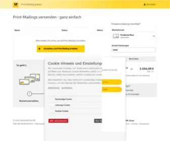 Mailingfactory.de(Deutsche Post) Screenshot