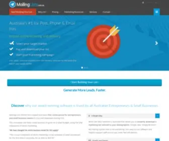 Mailinglists.com.au(Mailing Lists Australia) Screenshot