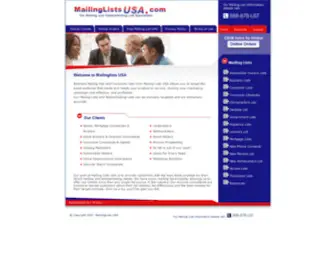 Mailinglistsusa.com(Business Lists) Screenshot