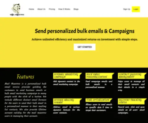 Mailmaestros.com(Best email campaign service) Screenshot