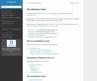 Mailman3.org(Mailman Suite 3.3 documentation) Screenshot