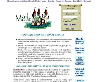 Mailmoat.com(Stop being a target) Screenshot