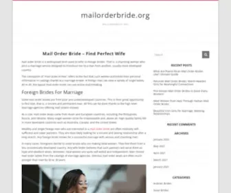 Mailorderbride.org(Mail Order Bride) Screenshot