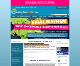 Mailordercorals.com(Affordable Premium Corals for your Reef Aquarium) Screenshot