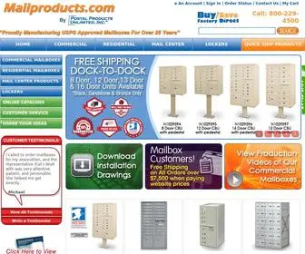 Mailproducts.com(Mailboxes Supplier) Screenshot