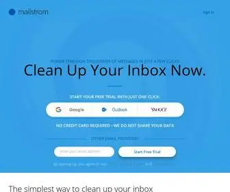 Mailstrom.co(Clean Up Your Inbox Now) Screenshot