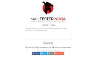 Mailtester.ninja(Email Checker Verifier and Finder) Screenshot