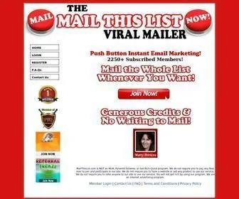 Mailthislist.com(Mail This List Viral Mailer) Screenshot