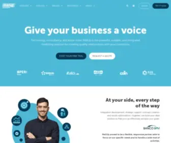 Mailup.com(Give your business a voice Mailup Official Site) Screenshot