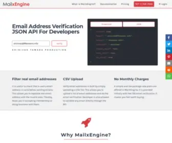 MailXengine.com(Email validation php) Screenshot