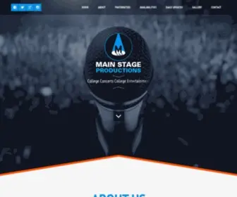 Main-Stageproductions.com(College Concert Booking Agency & Entertainment) Screenshot