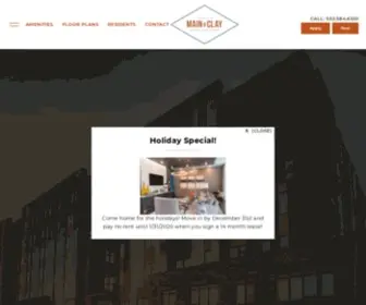 Mainandclay.com(Main & Clay Apartments) Screenshot