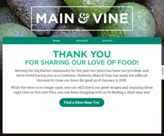 Mainandvineshop.com(Main & Vine) Screenshot